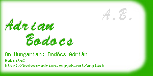 adrian bodocs business card